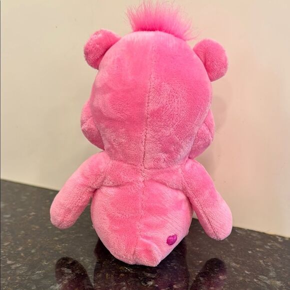 CARE BEAR CHEER BEAR, 10" PINK PLUSH, RAINBOW BELLY BADGE - Picture 4 of 6